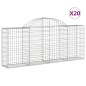 vidaXL Gabionen mit Hochbogen 20 Stk. 200x30x80/100cm Verzinktes Eisen vidaXL Gabionen mit Hochbogen 20 Stk. 200x30x80/100cm Verzinktes Eisen