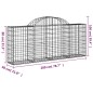 vidaXL Gabionen mit Hochbogen 20 Stk. 200x30x80/100cm Verzinktes Eisen vidaXL Gabionen mit Hochbogen 20 Stk. 200x30x80/100cm Verzinktes Eisen