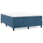 vidaXL Boxspringbett mit Matratze Dunkelblau 140x190 cm Samt vidaXL Boxspringbett mit Matratze Dunkelblau 140x190 cm Samt