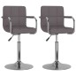 Esszimmerstühle 2 Stk. Drehbar Taupe Stoff Esszimmerstühle 2 Stk. Drehbar Taupe Stoff