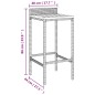 vidaXL 9-tlg. Gartenbar-Set Grau Poly Rattan & Massivholz Akazie vidaXL 9-tlg. Gartenbar-Set Grau Poly Rattan & Massivholz Akazie