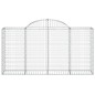 vidaXL Gabionen mit Hochbogen 15 Stk 200x50x100/120cm Verzinktes Eisen vidaXL Gabionen mit Hochbogen 15 Stk 200x50x100/120cm Verzinktes Eisen