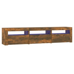 vidaXL TV-Schrank mit LED-Leuchten Räuchereiche 180x35x40 cm