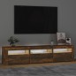 vidaXL TV-Schrank mit LED-Leuchten Räuchereiche 180x35x40 cm vidaXL TV-Schrank mit LED-Leuchten Räuchereiche 180x35x40 cm