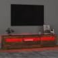 vidaXL TV-Schrank mit LED-Leuchten Räuchereiche 180x35x40 cm vidaXL TV-Schrank mit LED-Leuchten Räuchereiche 180x35x40 cm