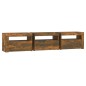 vidaXL TV-Schrank mit LED-Leuchten Räuchereiche 180x35x40 cm vidaXL TV-Schrank mit LED-Leuchten Räuchereiche 180x35x40 cm