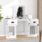 vidaXL Schminktisch mit Spiegel Hochglanz-Weiß 130x50x132,5 cm vidaXL Schminktisch mit Spiegel Hochglanz-Weiß 130x50x132,5 cm