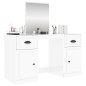 vidaXL Schminktisch mit Spiegel Hochglanz-Weiß 130x50x132,5 cm vidaXL Schminktisch mit Spiegel Hochglanz-Weiß 130x50x132,5 cm