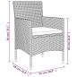 vidaXL 5-tlg. Garten-Essgruppe mit Kissen Braun und Schwarz vidaXL 5-tlg. Garten-Essgruppe mit Kissen Braun und Schwarz