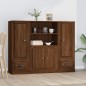 vidaXL Highboards 3 Stk. Braun Eichen-Optik Holzwerkstoff vidaXL Highboards 3 Stk. Braun Eichen-Optik Holzwerkstoff