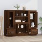 vidaXL Highboards 3 Stk. Braun Eichen-Optik Holzwerkstoff vidaXL Highboards 3 Stk. Braun Eichen-Optik Holzwerkstoff