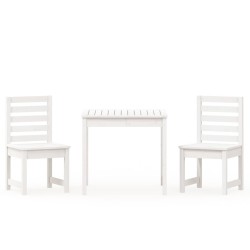 vidaXL 3-tlg. Garten-Bistro-Set Weiß Massivholz Kiefer