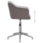 Esszimmerstühle 2 Stk. Drehbar Taupe Stoff Esszimmerstühle 2 Stk. Drehbar Taupe Stoff