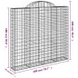 vidaXL Gabionen mit Hochbogen 14Stk. 200x50x180/200cm Verzinktes Eisen vidaXL Gabionen mit Hochbogen 14Stk. 200x50x180/200cm Verzinktes Eisen