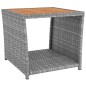 vidaXL 3-tlg. Garten-Lounge-Set Grau Poly Rattan & Massivholz Akazie vidaXL 3-tlg. Garten-Lounge-Set Grau Poly Rattan & Massivholz Akazie