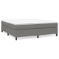 vidaXL Boxspringbett mit Matratze Dunkelgrau 180x200 cm Stoff vidaXL Boxspringbett mit Matratze Dunkelgrau 180x200 cm Stoff