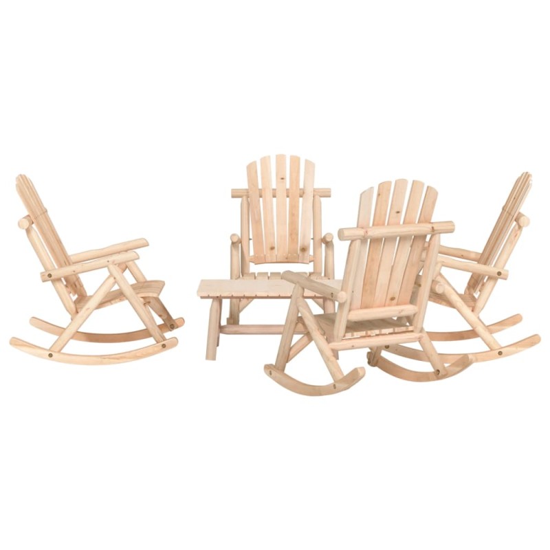 vidaXL 5-tlg. Garten-Lounge-Set Massivholz Fichte vidaXL 5-tlg. Garten-Lounge-Set Massivholz Fichte