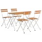 vidaXL 5-tlg. Bistro-Set Klappbar Massivholz Akazie und Stahl vidaXL 5-tlg. Bistro-Set Klappbar Massivholz Akazie und Stahl