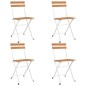 vidaXL 5-tlg. Bistro-Set Klappbar Massivholz Akazie und Stahl vidaXL 5-tlg. Bistro-Set Klappbar Massivholz Akazie und Stahl