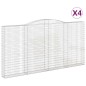 vidaXL Gabionen mit Hochbogen 4 Stk. 400x30x200/220cm Verzinktes Eisen vidaXL Gabionen mit Hochbogen 4 Stk. 400x30x200/220cm Verzinktes Eisen