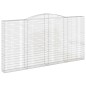 vidaXL Gabionen mit Hochbogen 4 Stk. 400x30x200/220cm Verzinktes Eisen vidaXL Gabionen mit Hochbogen 4 Stk. 400x30x200/220cm Verzinktes Eisen