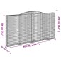 vidaXL Gabionen mit Hochbogen 4 Stk. 400x30x200/220cm Verzinktes Eisen vidaXL Gabionen mit Hochbogen 4 Stk. 400x30x200/220cm Verzinktes Eisen