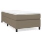vidaXL Boxspringbett mit Matratze Taupe 90x190 cm Stoff vidaXL Boxspringbett mit Matratze Taupe 90x190 cm Stoff