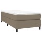 vidaXL Boxspringbett mit Matratze Taupe 90x190 cm Stoff vidaXL Boxspringbett mit Matratze Taupe 90x190 cm Stoff