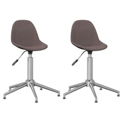 Esszimmerstühle 2 Stk. Drehbar Taupe Stoff