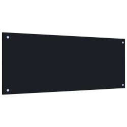  vidaXL Küchenrückwand Schwarz 100x40 cm Hartglas