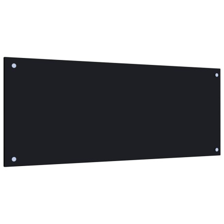  vidaXL Küchenrückwand Schwarz 100x40 cm Hartglas