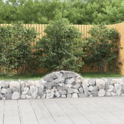 vidaXL Gabionen mit Hochbogen 9 Stk. 200x30x40/60 cm Verzinktes Eisen