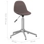 Esszimmerstühle 2 Stk. Drehbar Taupe Stoff Esszimmerstühle 2 Stk. Drehbar Taupe Stoff
