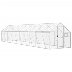 vidaXL Voliere Silbern 1,79x10x1,85 m Aluminium