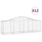 vidaXL Gabionen mit Hochbogen 12 Stk. 200x50x60/80 cm Verzinktes Eisen vidaXL Gabionen mit Hochbogen 12 Stk. 200x50x60/80 cm Verzinktes Eisen