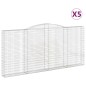 vidaXL Gabionen mit Hochbogen 5 Stk. 400x30x180/200cm Verzinktes Eisen vidaXL Gabionen mit Hochbogen 5 Stk. 400x30x180/200cm Verzinktes Eisen