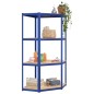 vidaXL Regale mit 4 Böden 4 Stk. Blau Stahl & Holzwerkstoff vidaXL Regale mit 4 Böden 4 Stk. Blau Stahl & Holzwerkstoff