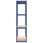 vidaXL Regale mit 4 Böden 4 Stk. Blau Stahl & Holzwerkstoff vidaXL Regale mit 4 Böden 4 Stk. Blau Stahl & Holzwerkstoff