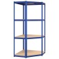 vidaXL Regale mit 4 Böden 4 Stk. Blau Stahl & Holzwerkstoff vidaXL Regale mit 4 Böden 4 Stk. Blau Stahl & Holzwerkstoff