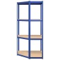 vidaXL Regale mit 4 Böden 4 Stk. Blau Stahl & Holzwerkstoff vidaXL Regale mit 4 Böden 4 Stk. Blau Stahl & Holzwerkstoff