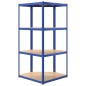 vidaXL Regale mit 4 Böden 4 Stk. Blau Stahl & Holzwerkstoff vidaXL Regale mit 4 Böden 4 Stk. Blau Stahl & Holzwerkstoff