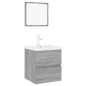 vidaXL Badmöbel-Set Grau Sonoma Holzwerkstoff vidaXL Badmöbel-Set Grau Sonoma Holzwerkstoff