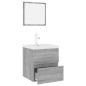 vidaXL Badmöbel-Set Grau Sonoma Holzwerkstoff vidaXL Badmöbel-Set Grau Sonoma Holzwerkstoff
