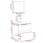 vidaXL Badmöbel-Set Grau Sonoma Holzwerkstoff vidaXL Badmöbel-Set Grau Sonoma Holzwerkstoff
