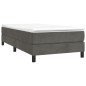 vidaXL Boxspringbett mit Matratze Dunkelgrau 90x190 cm Samt vidaXL Boxspringbett mit Matratze Dunkelgrau 90x190 cm Samt