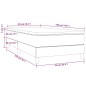 vidaXL Boxspringbett mit Matratze Dunkelgrau 90x190 cm Samt vidaXL Boxspringbett mit Matratze Dunkelgrau 90x190 cm Samt