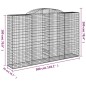 vidaXL Gabionen mit Hochbogen 6 Stk. 300x50x180/200cm Verzinktes Eisen vidaXL Gabionen mit Hochbogen 6 Stk. 300x50x180/200cm Verzinktes Eisen