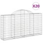 vidaXL Gabionen mit Hochbogen 20Stk. 200x30x100/120cm Verzinktes Eisen vidaXL Gabionen mit Hochbogen 20Stk. 200x30x100/120cm Verzinktes Eisen