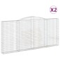 vidaXL Gabionen mit Hochbogen 2 Stk. 400x30x180/200cm Verzinktes Eisen vidaXL Gabionen mit Hochbogen 2 Stk. 400x30x180/200cm Verzinktes Eisen