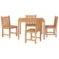 vidaXL 5-tlg. Garten-Essgruppe Massivholz Teak vidaXL 5-tlg. Garten-Essgruppe Massivholz Teak
